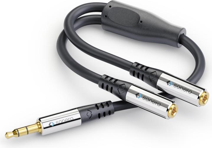 Image du produit Sonero Câble audio jack 3,5 mm - jack 3,5 mm 0,25 m (0.25 m, Jack 3,5 mm (AUX))