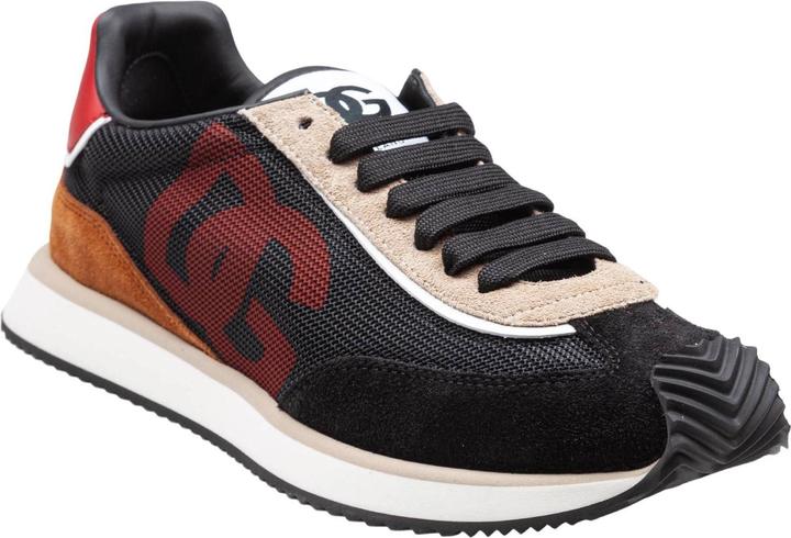 Actual product image Dolce & Gabbana cushion sneakers in mixed materials color black/beige (42)