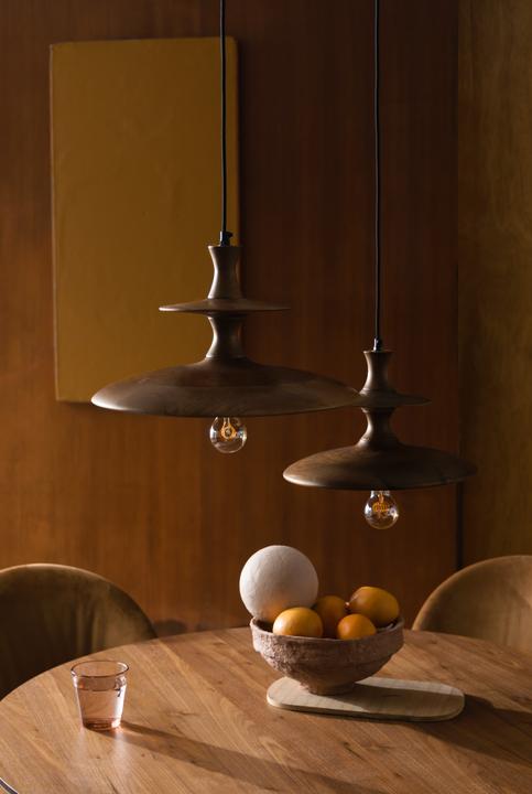 Actual product image Dutchbone Pendant Lamp Cath S Walnut (E27)