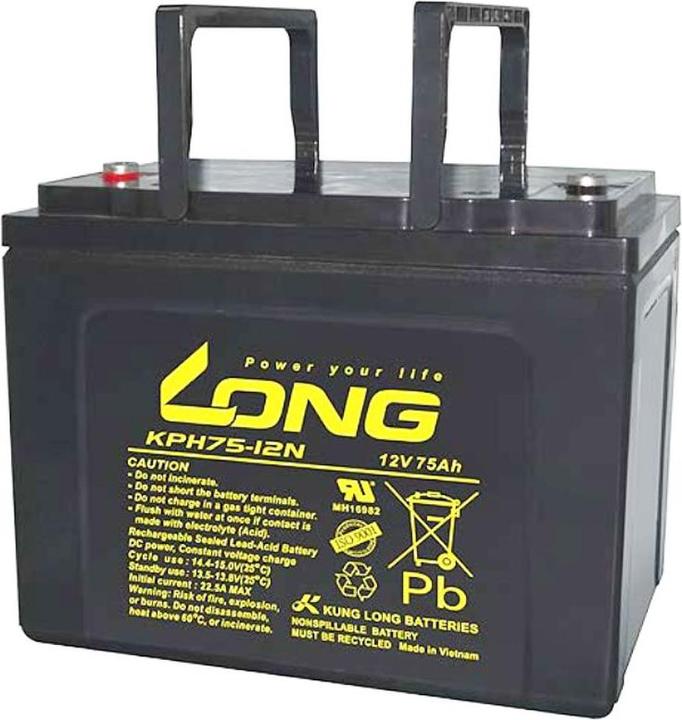 Actual product image Kung Long Akku passend für Vermeiren Carpo 4, 12V 75Ah 2 Stück für 24V Elektromobil E Scooter AGM (12V, 75 A)