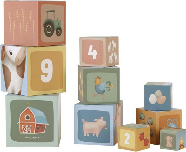 Little Dutch Little Farm FSC stacking blocks
