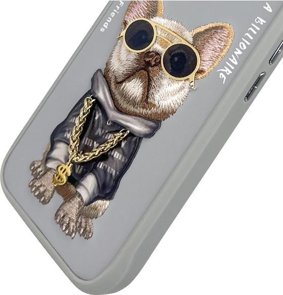 Immagine prodotto Dog & Bone Nimmy case iPhone 16 6.1" gray Glasses Cool Dog (Apple iPhone 16)
