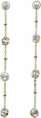 Crystalp Long steel earrings with 42158.EG crystals