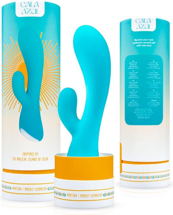 Actual product image Cala Azul Martina Rabbit Vibrator - Azul