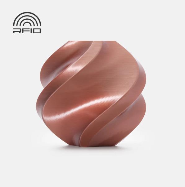 Immagine prodotto Bambu Lab - PLA Silk+ - Rose Gold - 1.75mm (PLA, 1.75 mm, Oro)