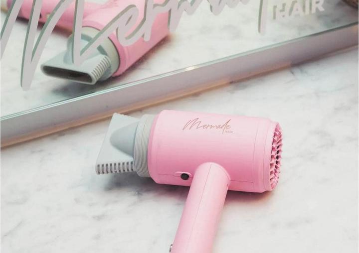Actual product image Mermade Hair Dryer - pink