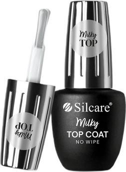 Produktbild NoName Top Coat Milky No Wipe Hybrid Nail Polish Top Coat 9ml (Top Coat)