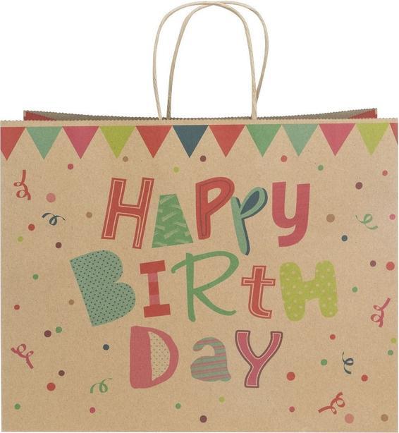 Produktbild Idena Geschenktasche B-Day 33x26x12cm FSC-Mix (Geschenktüte)