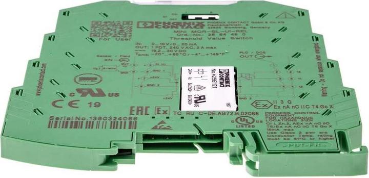 Actual product image Phoenix Contact DIN rail adjustable threshold switch