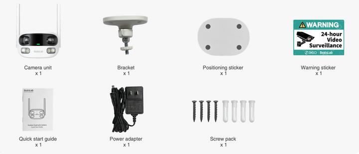 Produktbild Botslab Outdoor Dual-Lens Camera, 170° Wide-Angle View, Person/Vehicle Detection, Multi-scenes AI re (1920 x 1080 Pixels)