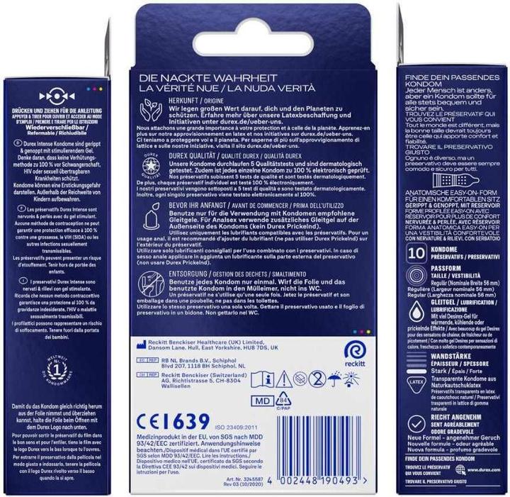 Valori nutrizionali e ingredienti Durex Intense (10 pz.)