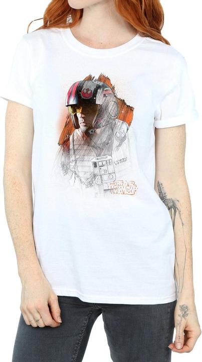 Image du produit Star Wars - T-shirt THE LAST JEDI POE DAMERON BRUSHED - Femme (3XL)