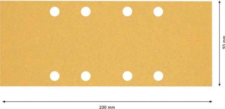 Produktbild Bosch Professional Zubehör EXPERT C470 Schleifpapier mit 8 Löchern für Schwingschleifer, 93 x 230 mm, G 80, 10-tlg. (80)