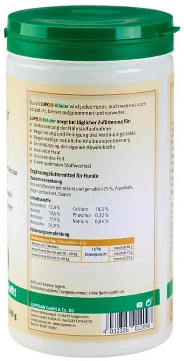 Produktbild Luposan Lupo Kräuter Pulver (Senior, Adult, Welpe + Kitten, 1 Stk., 1110 g)