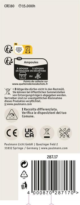Image du produit Paulmann Rustique (E27, 6.50 W, 680 lm, 1 x, F)