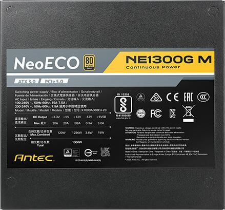 Produktbild Antec Netzteil NE1300G M EC ATX3.0 Modular (1300W) 80+ Gold retail (1300 W)