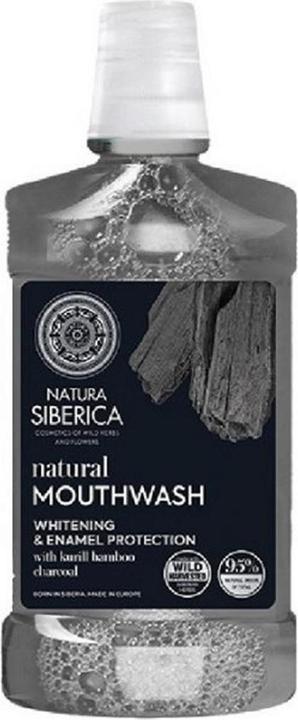 Produktbild Natura Siberica Bamboo Charcoal Whitening & Enamel Protection Mundwasser 520ml (520 ml, Mundwasser)