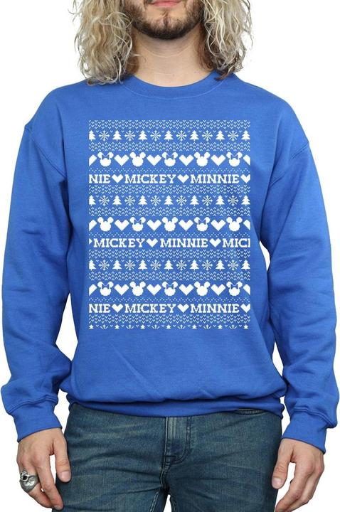 Immagine prodotto Disney Mickey And Minnie Christmas Fair Isle Felpa Uomo (M)