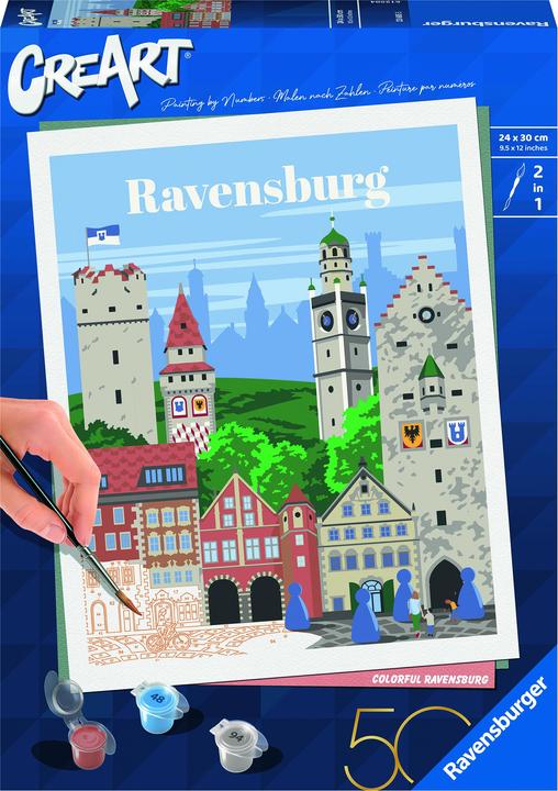 Actual product image Ravensburger CreArt - Painting by numbers Colourful Ravensburg