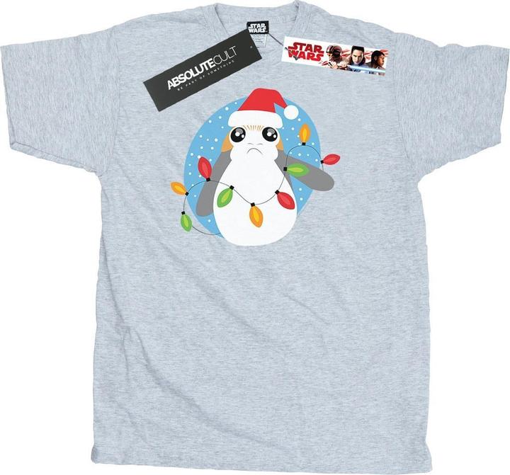 Produktbild Star Wars The Last Jedi Porg Christmas Lights TShirt (XL)
