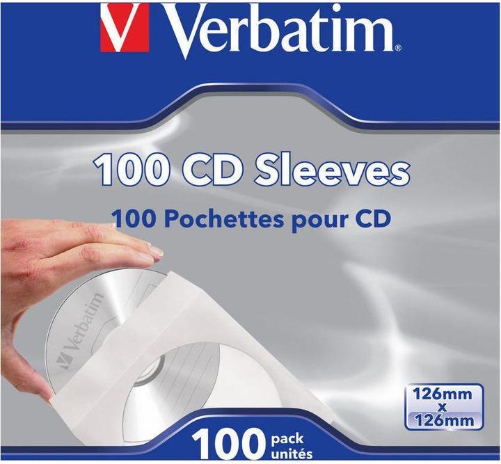 Immagine prodotto Verbatim Bustine di carta per CD/DVD con finestra (100 x)