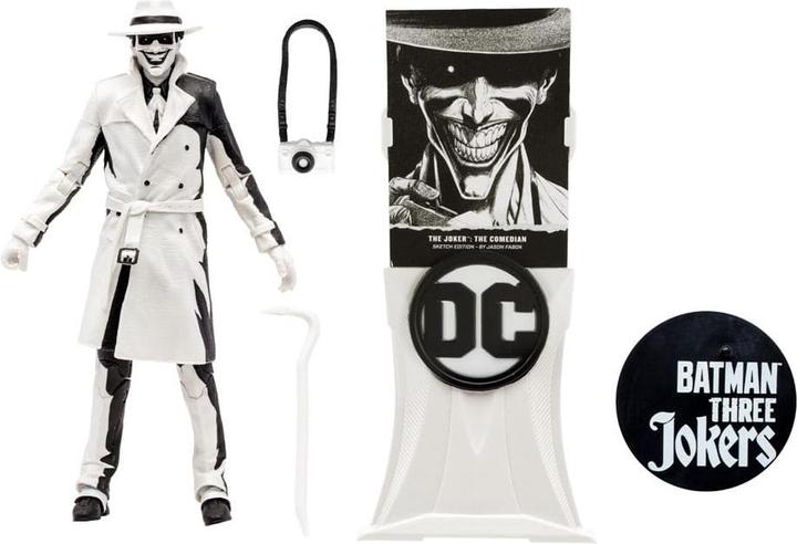Actual product image McFarlane Batman: Three Jokers DC Multiverse Action Figure The Joker: The Comedian Sketch Edition (Gold