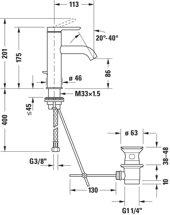 Nutritional values and ingredients Duravit C.1 Single lever washbasin mixer