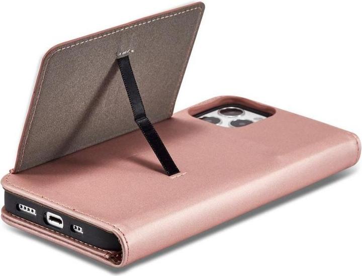 Produktbild Hurtel Magnet Card Case for iPhone 12 Pro Max Pouch Card Wallet Card Holder Pink (Apple iPhone 12 Pro Max)
