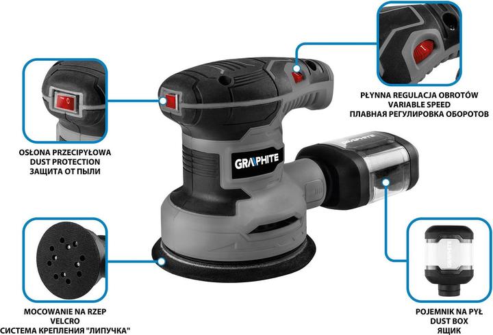 Produktbild Graphite Exzenterschleifer (Exzenterschleifer, 300 W)