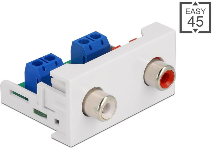 Delock Easy 45 Modul 2 x Cinch Buchse 22,5 x 45 mm