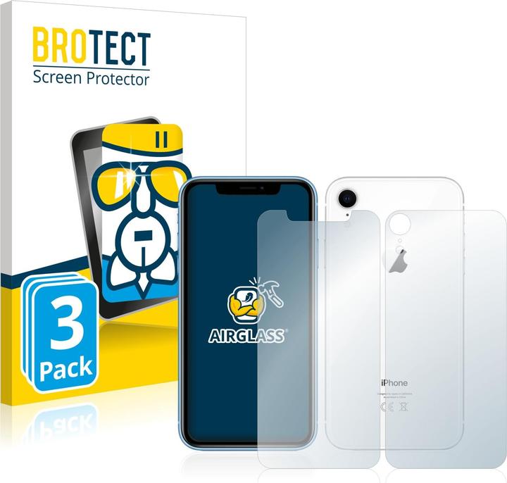Actual product image BROTECT AirGlass Glass (3 Piece, Apple iPhone XR)