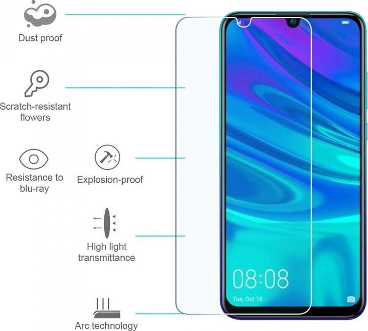 Actual product image Screenguard Huawei P Smart+ 2019 bulletproof glass protective film Case Friendly Design (1 Piece, Huawei P Smart+ (2019))