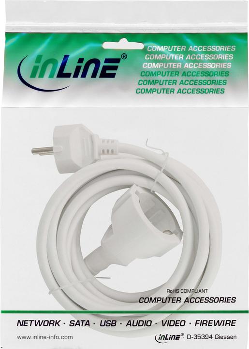 Actual product image InLine Protective contact extension ST / BU (2 m, CEE 7/7)