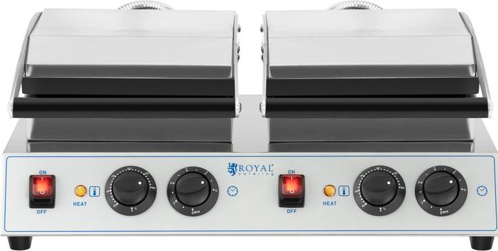 Produktbild Royal Catering Doppel-Waffeleisen belgisches Waffeleisen Waffelmaschine rechteckig 2 x 1.500 W (EU-Stecker)