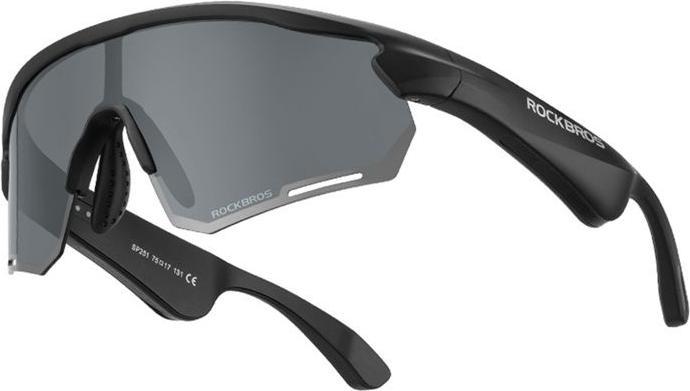 Produktbild Rockbros SP251 Polarized Bluetooth Sunglasses (Dark) (Schwarz, Polarisiert Grau, TAC)