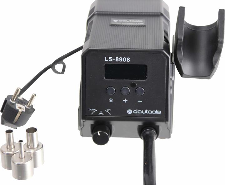 Actual product image Daytools LS-8908 soldering station, hot air LED display, 300 W, adjustable, 3 nozzles