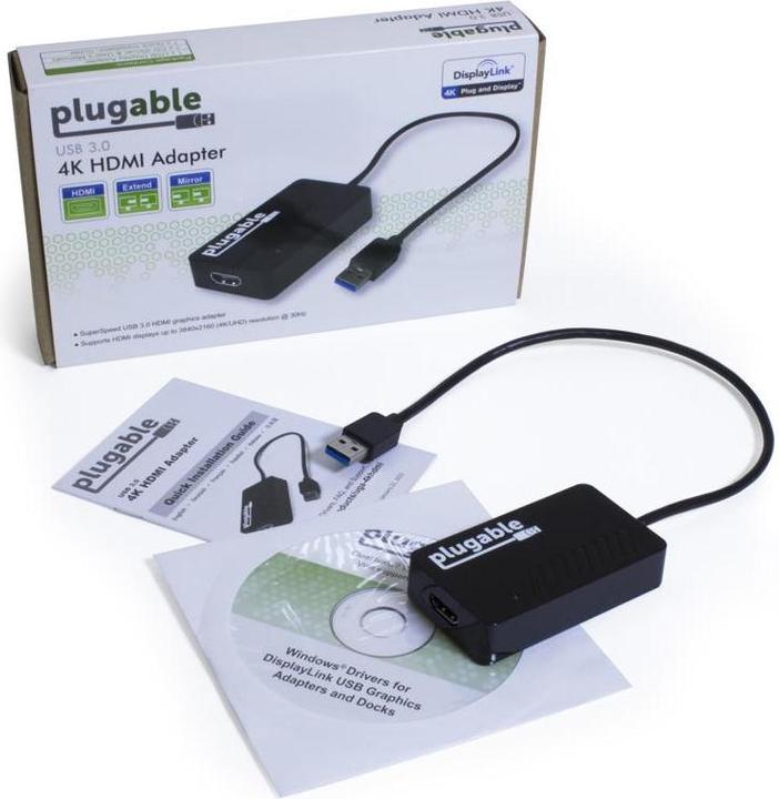 Actual product image Plugable USB 3.0 - HDMI 4K Adapter (USB-A)