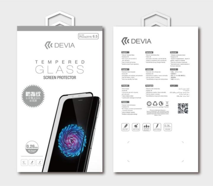 Immagine prodotto Devia Van Entire View Vetro temperato antiriflesso per iPhone 11 Pro Max nero (1 Pezzo/i, Apple iPhone 11 Pro Max)