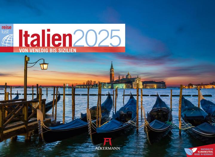 Produktbild Italien - von Venedig bis Sizilien - ReiseLust Kalender 2025 (45 x 33 cm, Harter Einband, Deutsch)