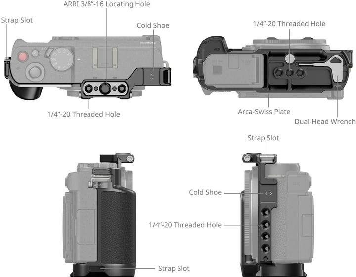 Actual product image SmallRig Cage for Panasonic LUMIX S9, detail colour: black (Cage)