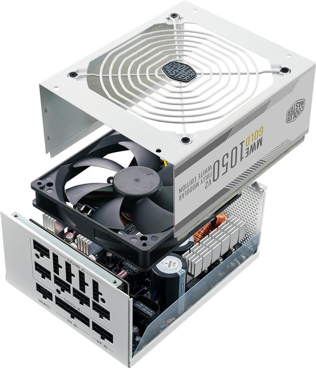 Produktbild Cooler Master Master MPE-A501-AFCAG-3GEU MWE Gold V2 White, ATX3.0, 1050W, 90%, 140mm, 3x PCIe 6+2, 12x SA (1050 W)