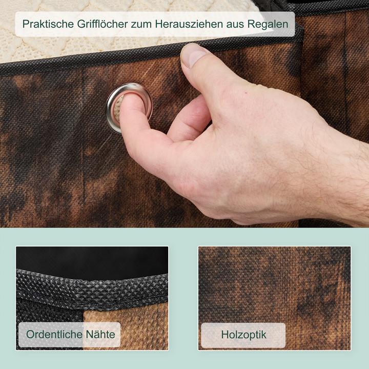 Actual product image Relaxdays 6x storage box (26 x 26 x 26 cm, 18 l)