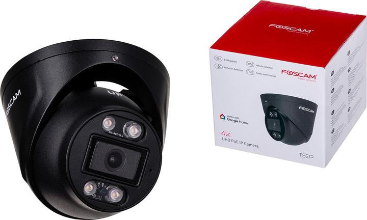 Foscam T8EP, UHD PoE IP turret camera beveiligingscamera (3840 x 2160 pixels)