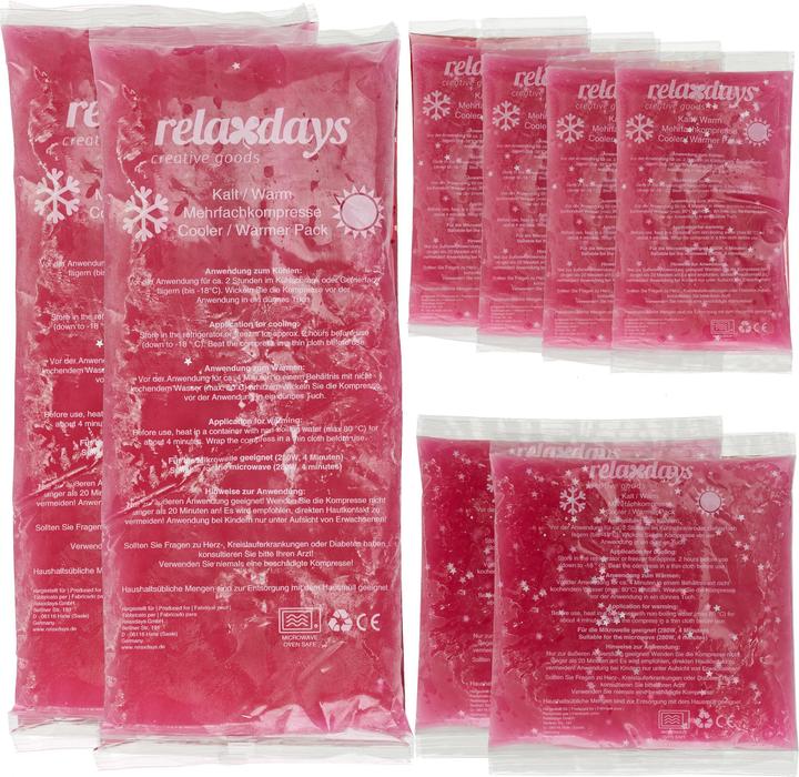 Image du produit Relaxdays Tampons de refroidissement roses (8 x, 1790 g)