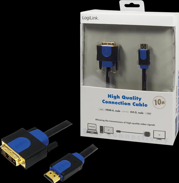 Immagine prodotto LogiLink HDMI (Typ A) — DVI (10 m, DVI, HDMI)
