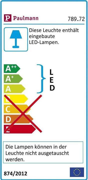 Label énergétique Paulmann SimpLED Stripe Set (Blanc chaud, 500 cm, Intérieur)