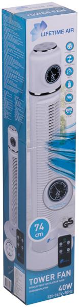 Produktbild Lifetime Air Fan tower 74cm 40W + RC 230V