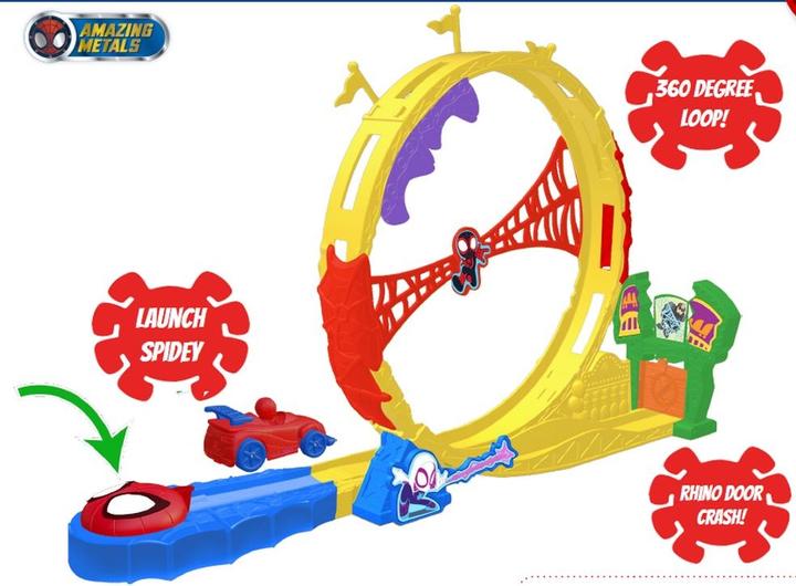Immagine prodotto Spiderman Pista da corsa ad anello Spidey da 61 cm con esclusivo veicolo in diecast