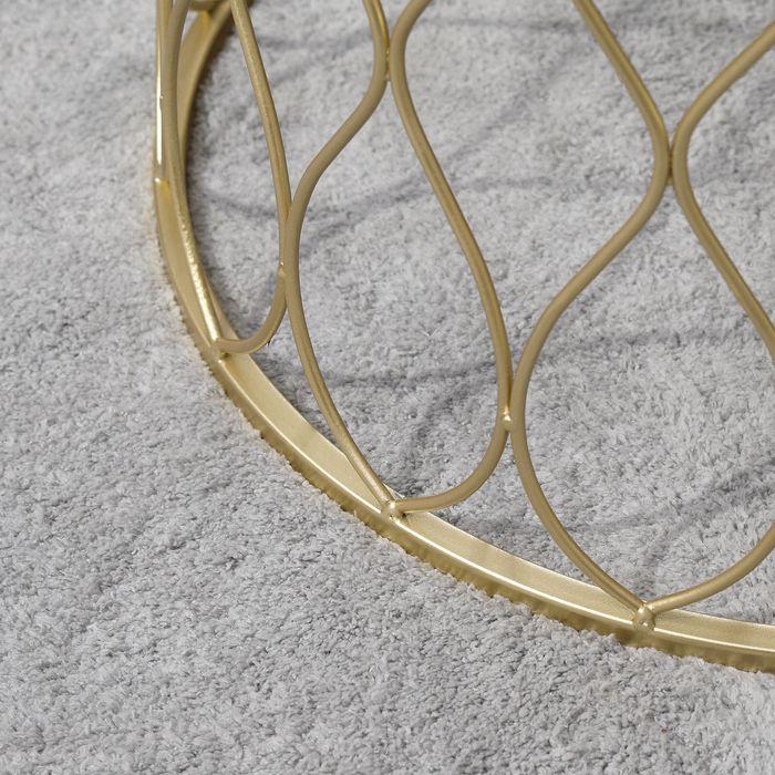 Actual product image Swisshandel24 Set of 2 garden table side tables coffee tables retro wire basket metal basket garden set table (41 x 46 cm)