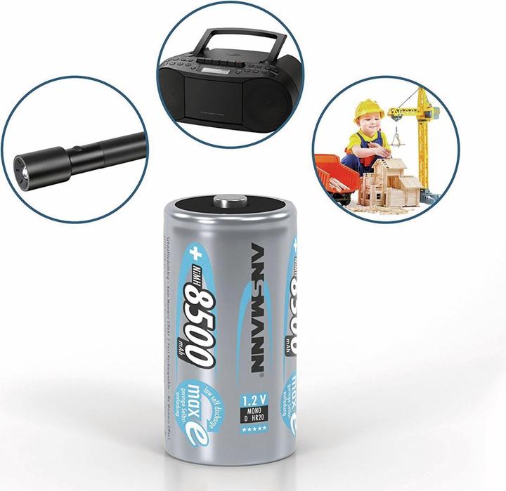 Produktbild Ansmann HR20 Max E (2 Stk., D, 8500 mAh)